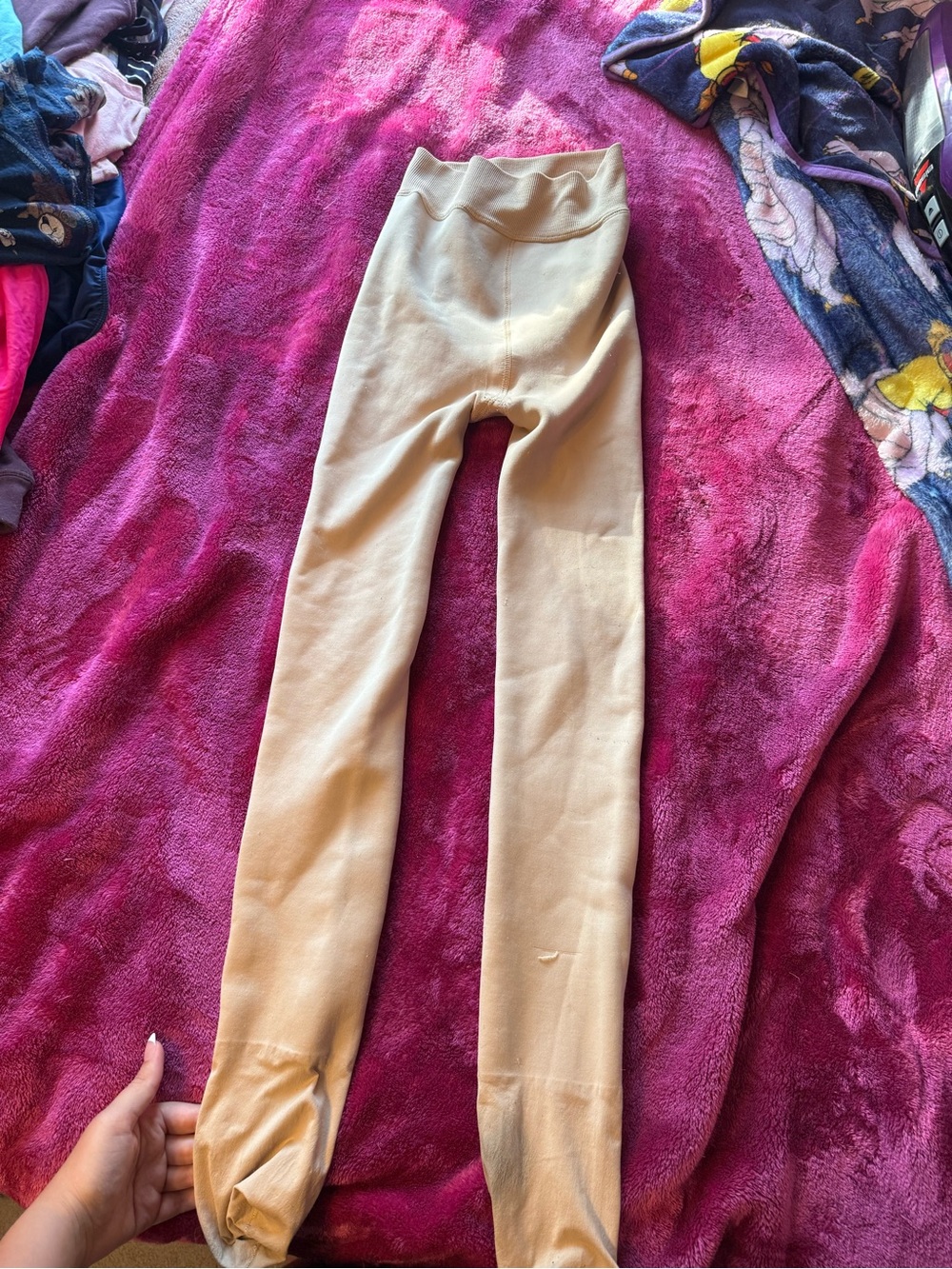 Source Unknown Beige Women's fleece lined tights